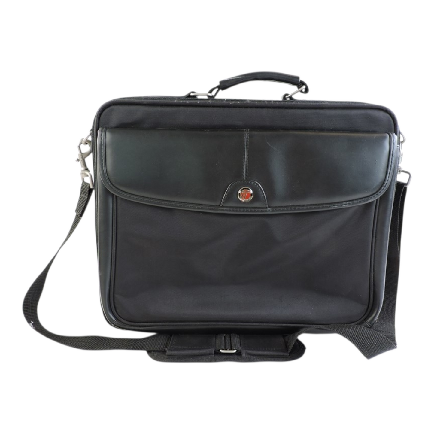 Mallette pour ordinateur portable en cuir noir